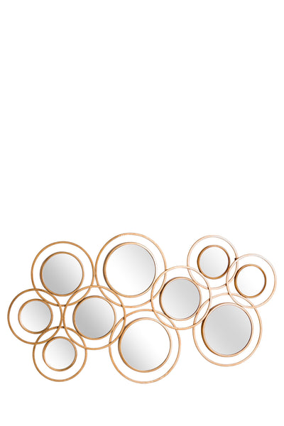 Abstract Circles Mirror - Gold