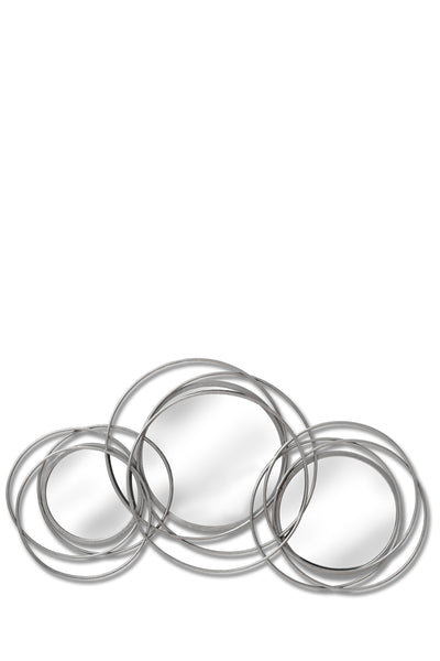 Abstract Circles Mirror - Silver