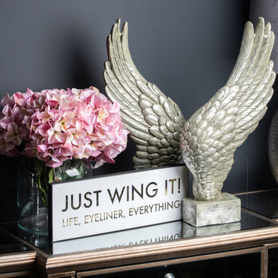 Angel Wings Ornament - Silver