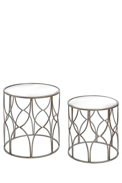 Circular Tables - Silver Lattice (Set Of 2)