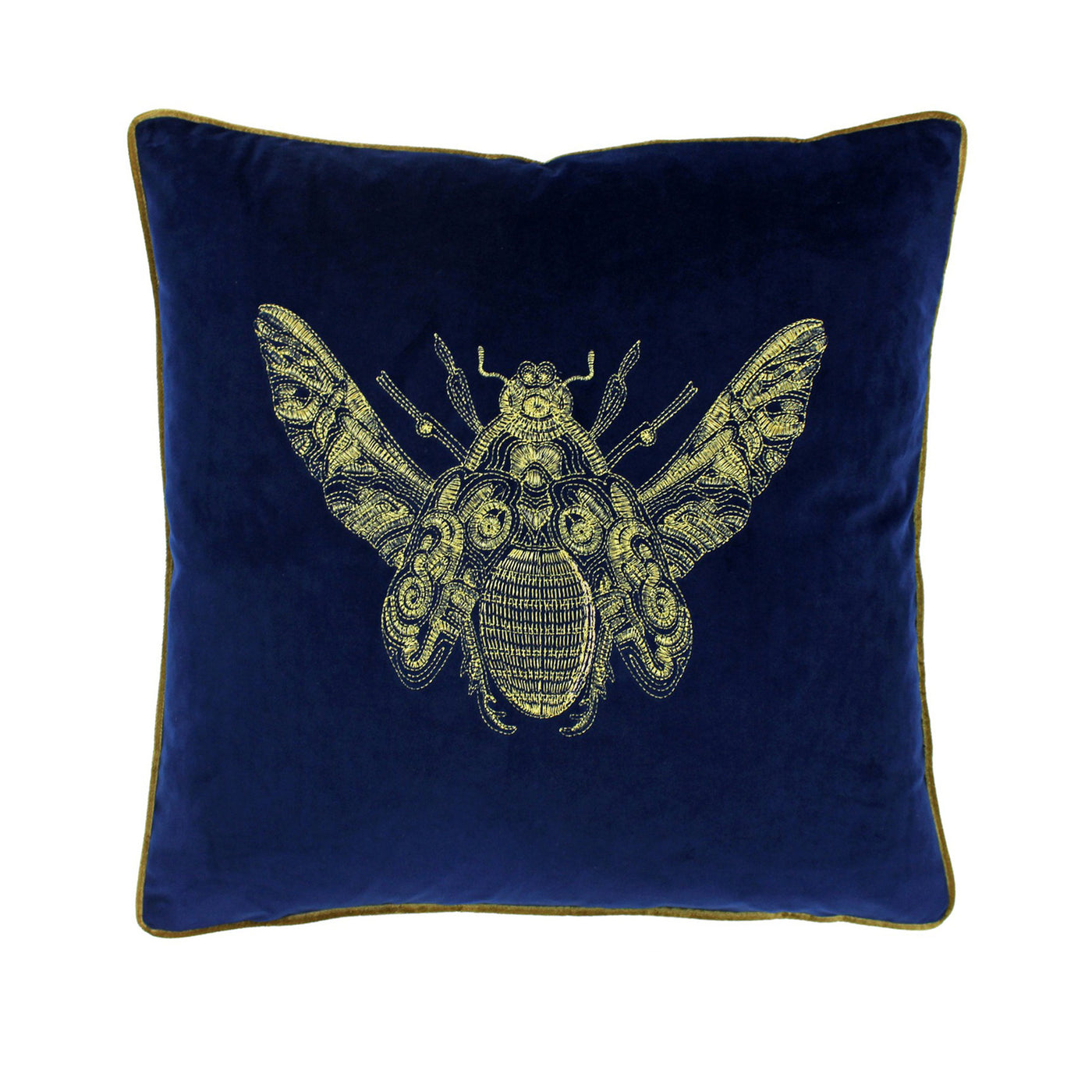 Cushion - Bee Velvet Blue 50x50cm