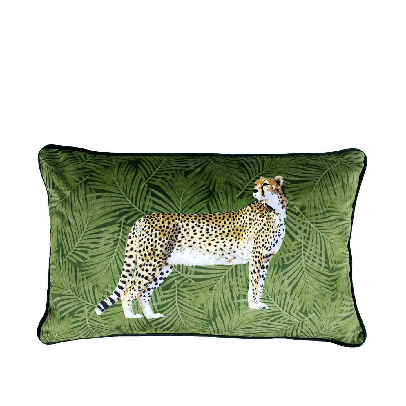 Cushion - Cheetah Velvet Green 30x50cm