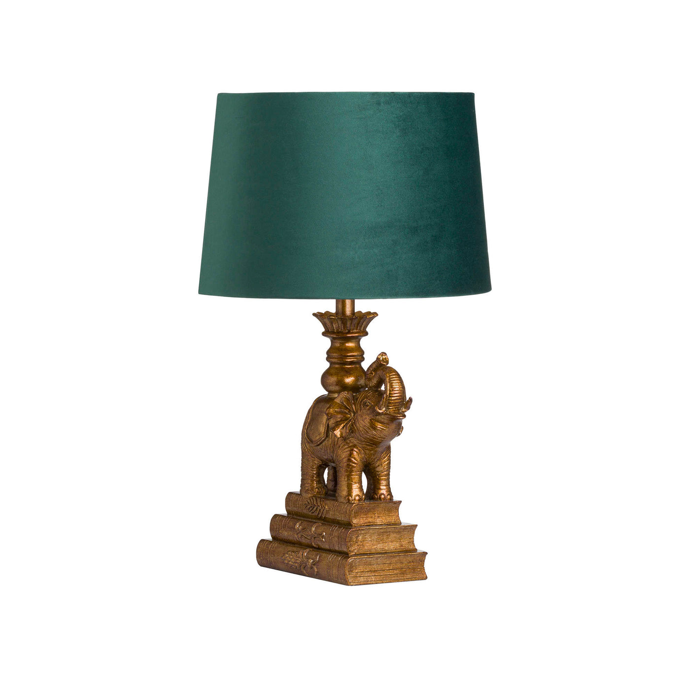 Exotica - Elephant Table Lamp Gold & Green