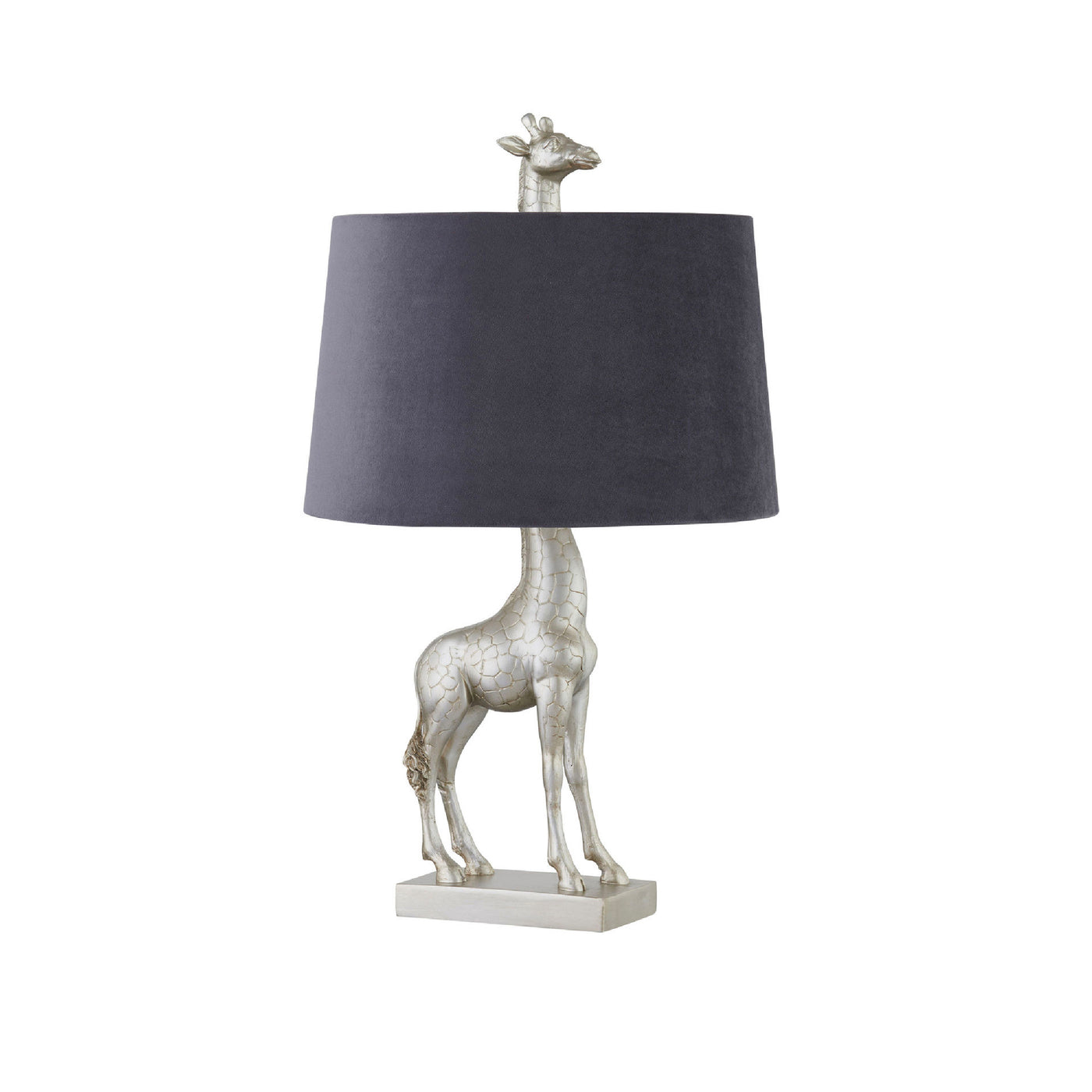 Exotica - Giraffe Table Lamp Silver & Grey