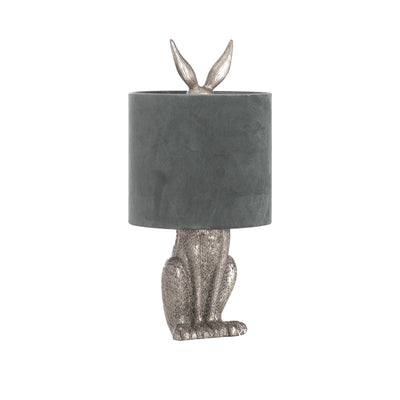 Hiding Hare - Table Lamp Silver & Grey