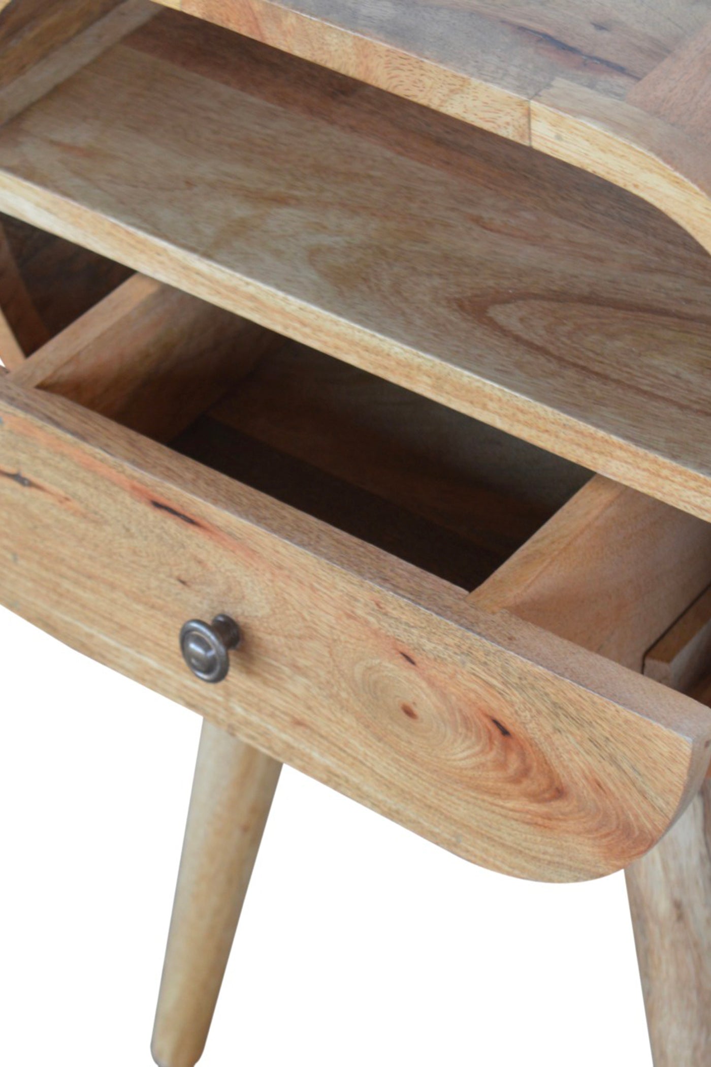 Lund - Bedside Cabinet Open Slot Oak