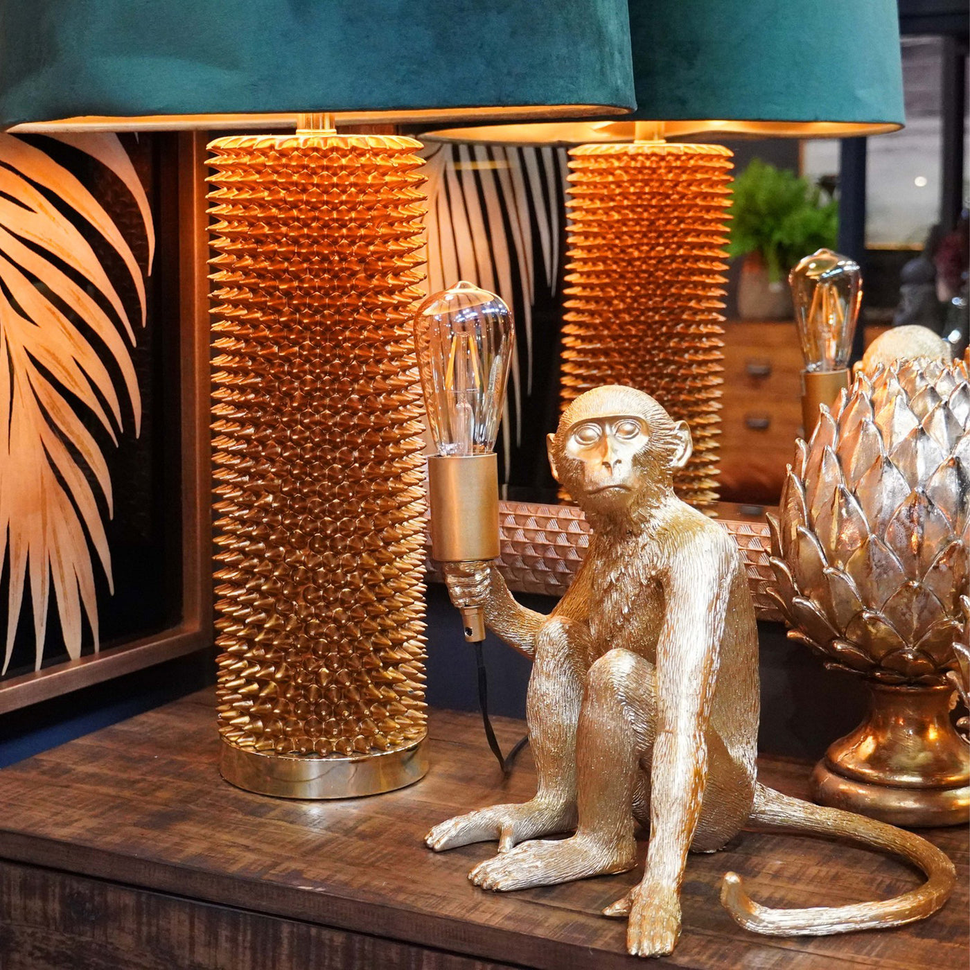 Monkey - Table Lamp Gold