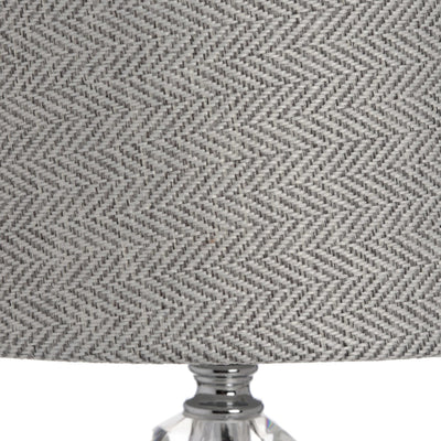 Oxford - Table Lamp Silver & Grey