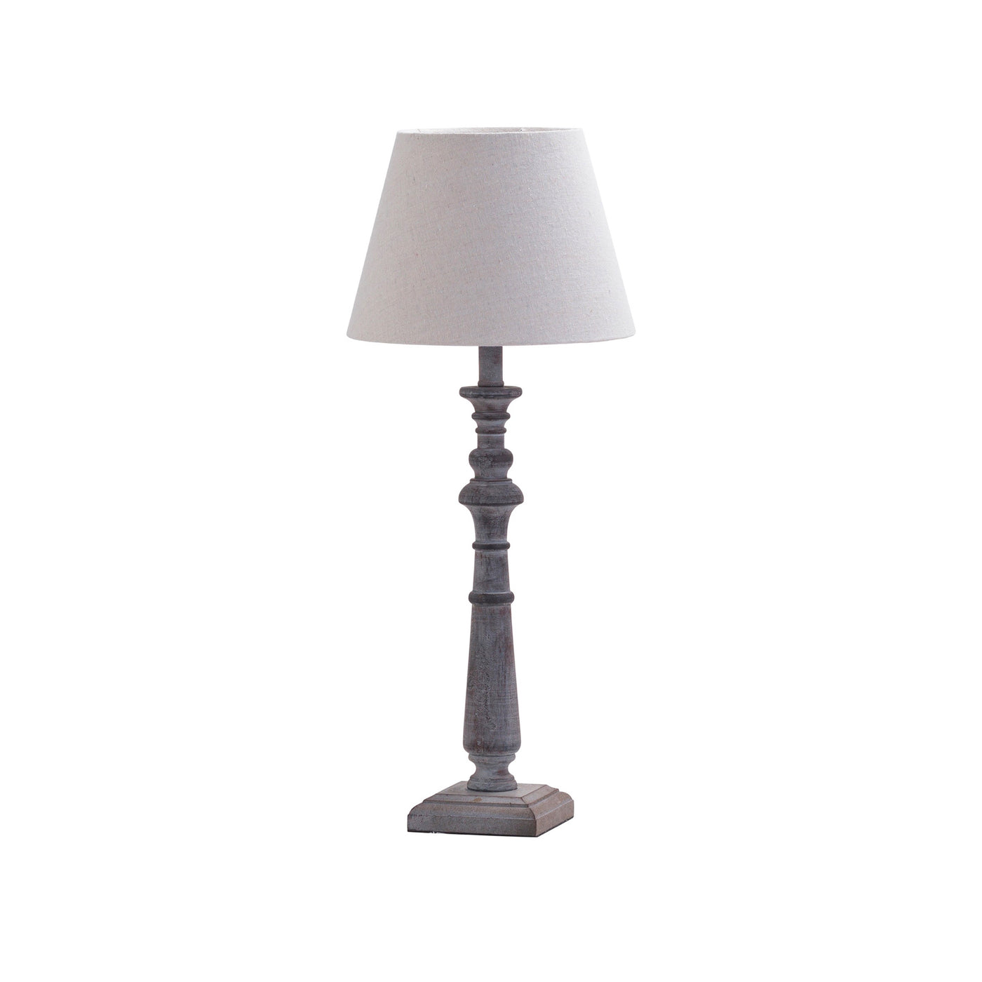 Paphos - Column Table Lamp Grey & Beige