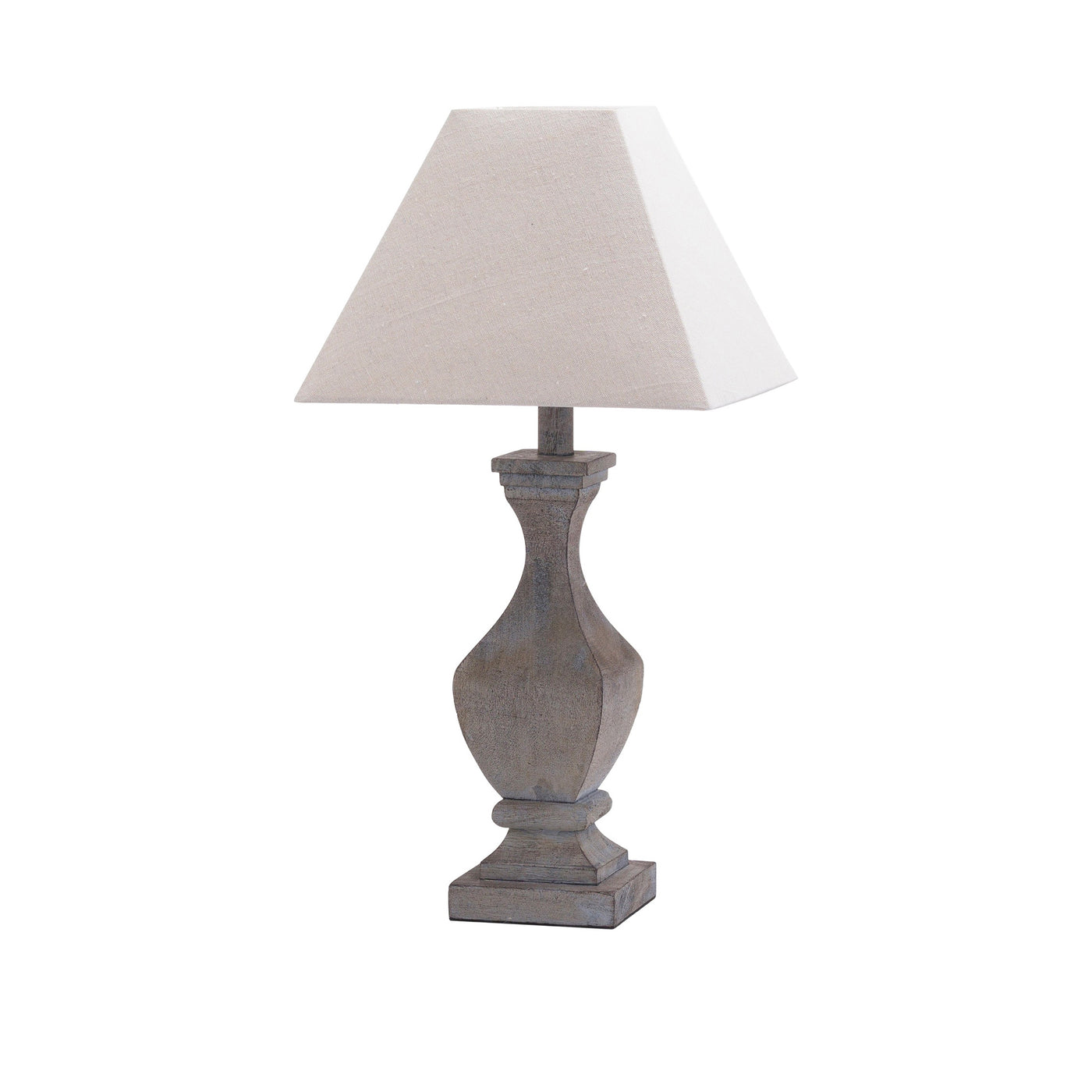 Paphos - Fluted Table Lamp Grey & Beige
