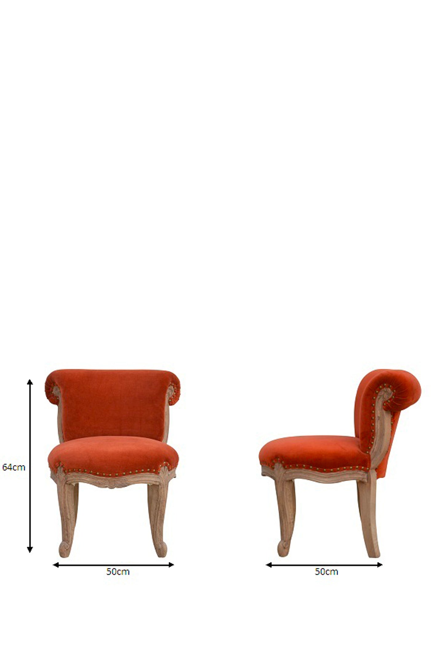 Versailles - Chair Studded Brick Red