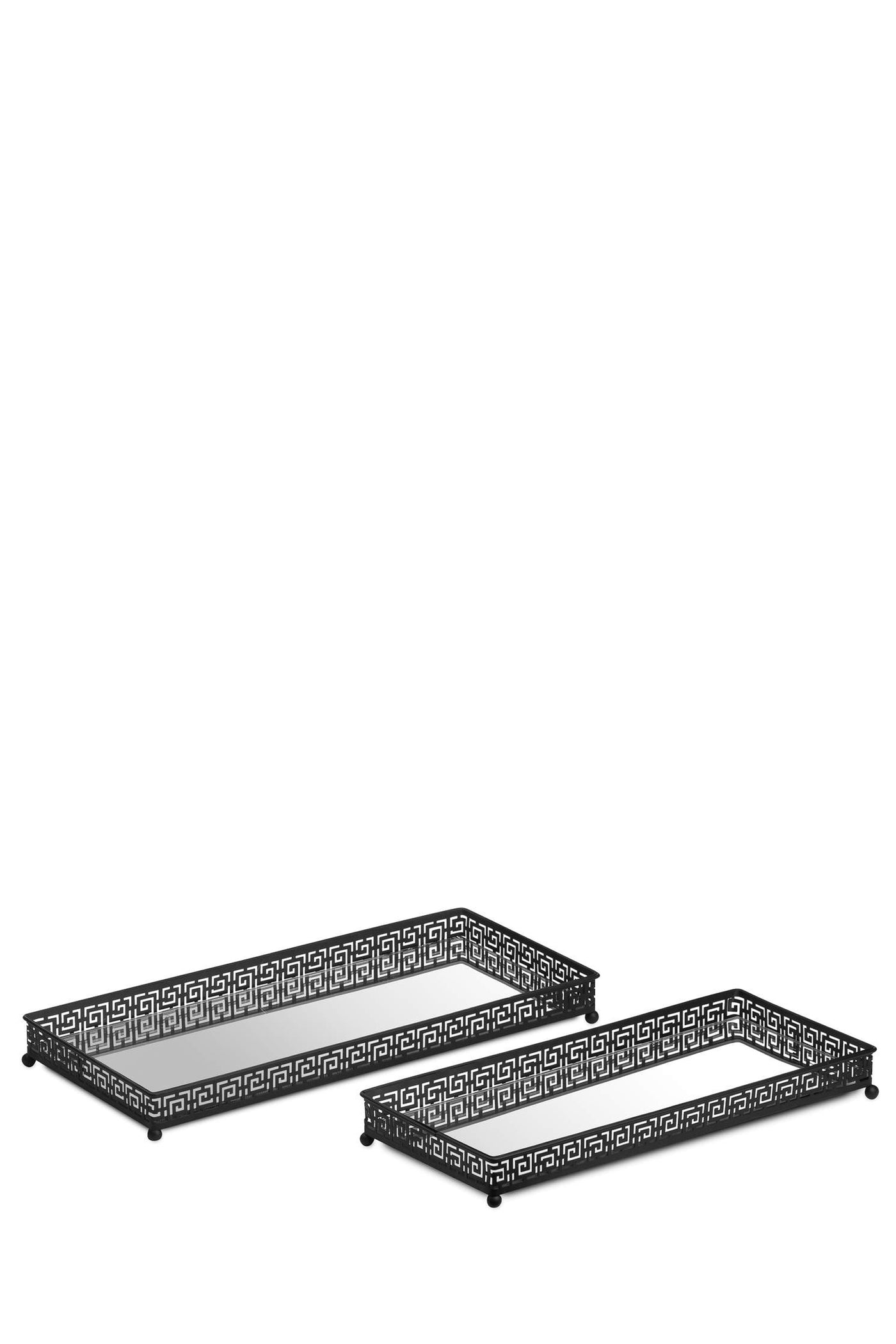 Trays Rectangular - Black (Set Of 2)